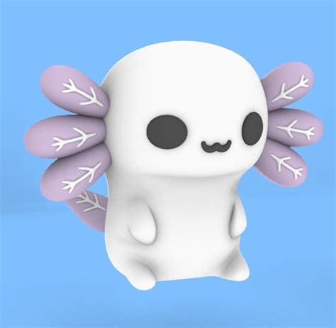 3D Model Axolotl Cute Stl File Etsy