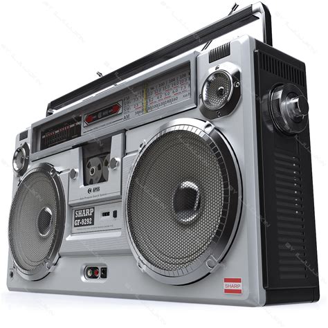 3D Model Retro Electronics 80S Boombox