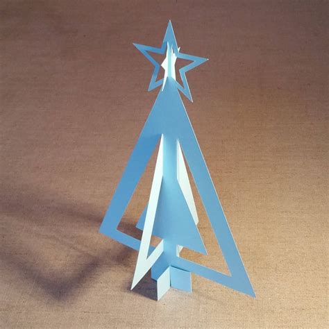 3D Paper Christmas Tree Template