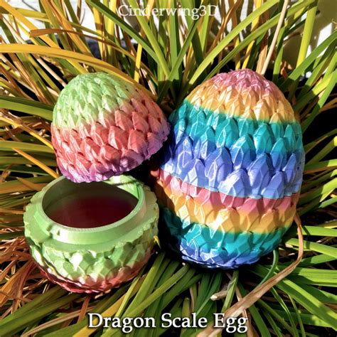 3D Printable Dragon Scale Egg By Cinderwing3d