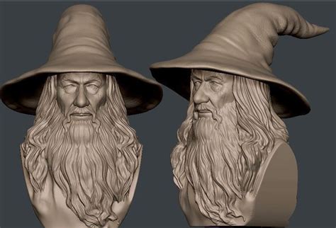 3D Printed Gandalf Bust By Nikko3d Pinshape