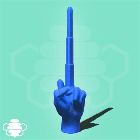 3D Printed Middle Finger Extendable Middle Finger Collapsing 3D