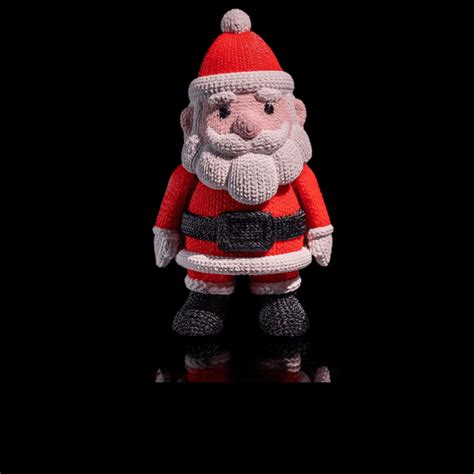 3D Printed Santa Claus Christmas Knitted Crochet 3D Print Stl 3Mf