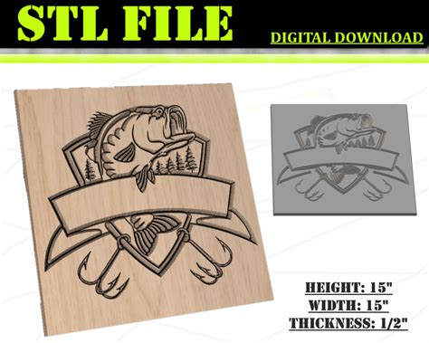 3D Stl File For Cnc Router Bass Stl File For Cnc Routing Rendering Of A Bass Bass 3D Milling