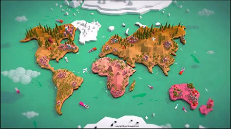 3D World Map Pdf Download