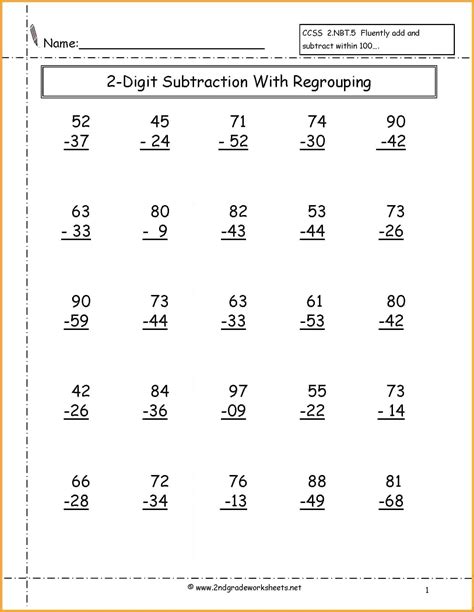 3Rd Grade Addition And Subtraction Worksheets