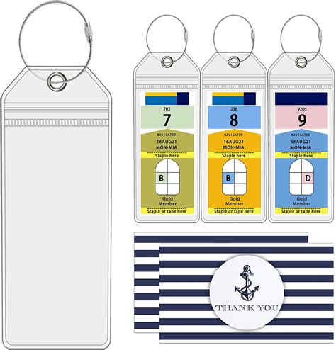 4 Packs Cruise Luggage Tag Holders For Royal Caribbean Celebrity