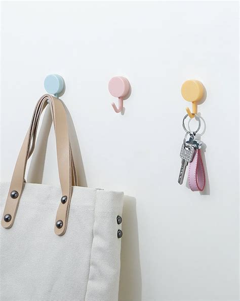 4 Pcs Self Adhesive Wall Hooks Reusable Hooks Mix And Etsy