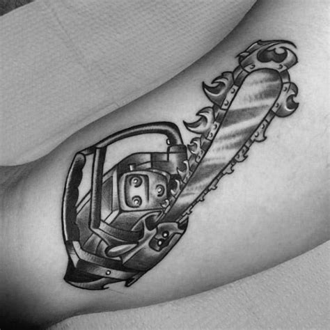 40 Chainsaw Tattoo Designs For Men Mechanical Saw Ink Ideas