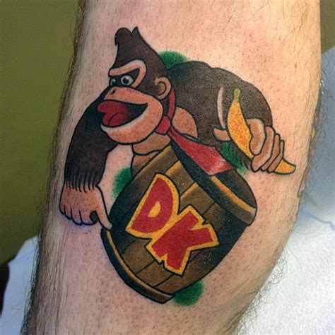 40 Classic Donkey Kong Tattoo Designs For Men