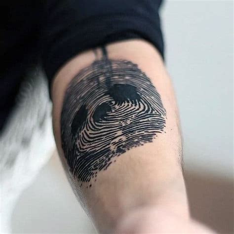 40 Cool Fingerprint Tattoos For Men 2023 Inspiration Guide