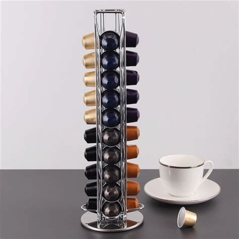 40 Cups Nespresso Coffee Capsule Holder Rotating Rack Coffee Pods Stand Dolce Gusto Capsules