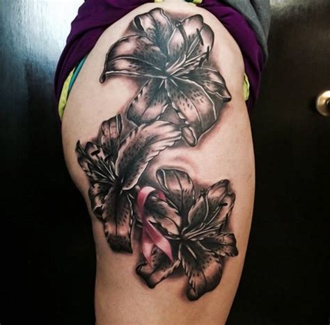 40 Elegant Unique Flower Thigh Tattoos Design For Women Flower Thigh