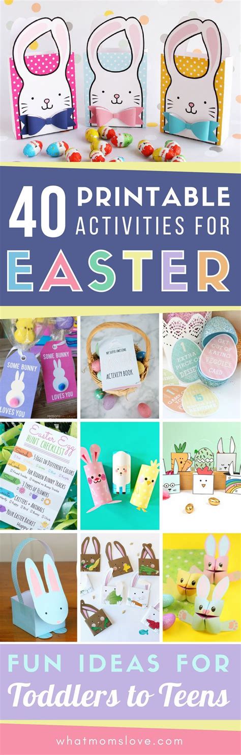 40 Fun Easter Printables For Kids Crafts Activities Egg Hunts