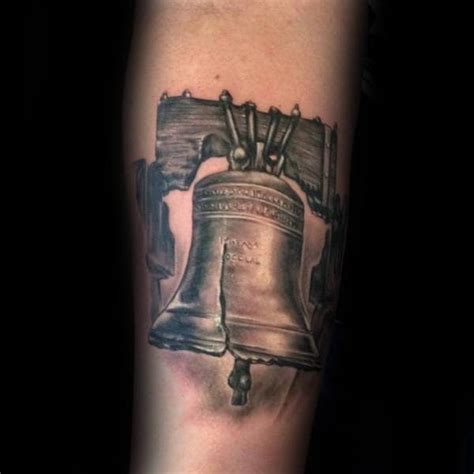 40 Liberty Bell Tattoo Designs For Men Patriotic Ink Ideas