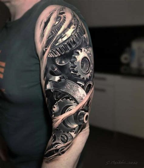 40 Mechanical Tattoos The Fusion Of Art And Technology Art And Design