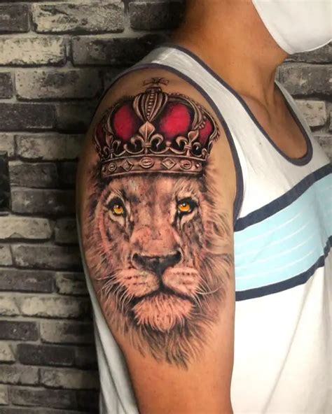 40 Powerful Lion With Crown Tattoo 2022 Meanings And Design Ideas