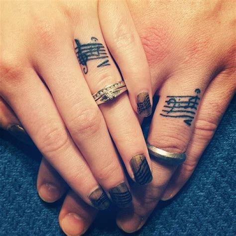 40 Sweet Meaningful Wedding Ring Tattoos Styletic