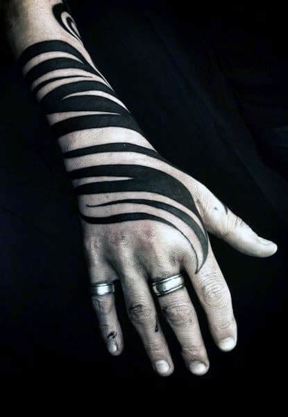 40 Tribal Hand Tattoos For Men Manly Ink Design Ideas Tattoos And