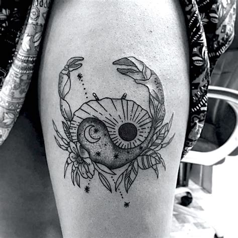 42 Unique Cancer Zodiac Tattoos For The Moonchild In 2021 Cancer