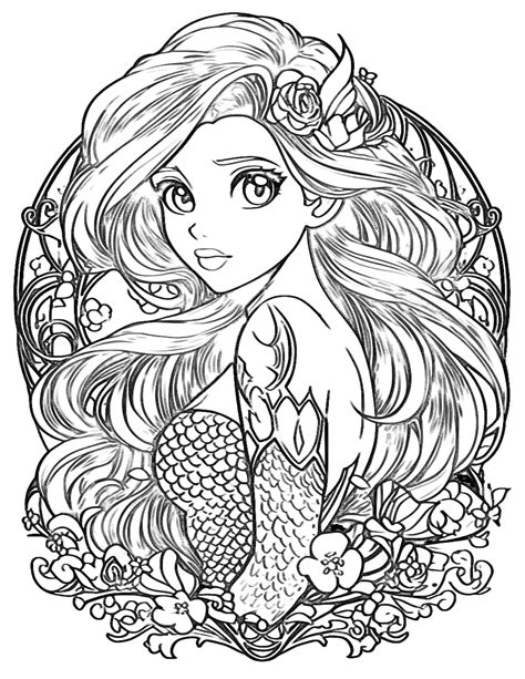 44 Mermaid Coloring Pages For Kids And Adults Our Mindful Life