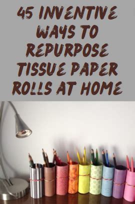 45 Inventive Ways To Repurpose Tissue Paper Rolls At Home Paper Roll