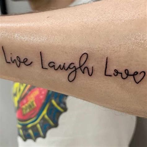 47 Live Laugh Love Tattoos Cute Quotes Designs Tattoo Glee