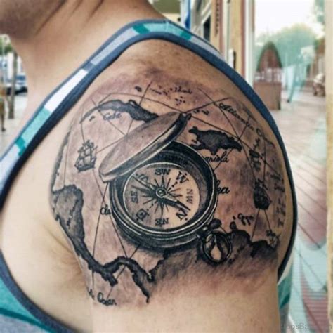 49 Funky Map Tattoos On Shoulder Tattoo Designs Tattoosbag Com