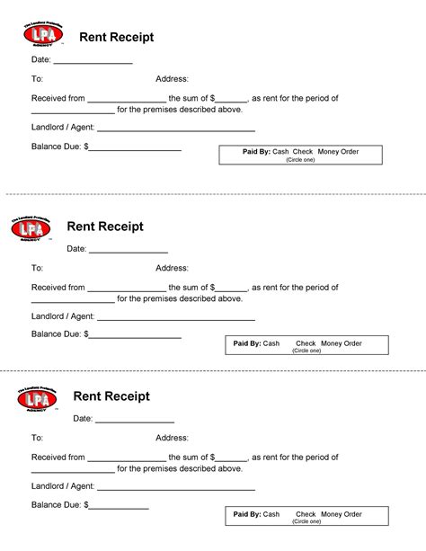 49 Printable Rent Receipts Free Templates Templatelab