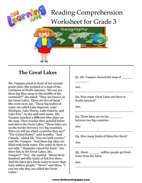 4Th Grade Reading Comprehension Worksheets Free Printable Worksheets Library