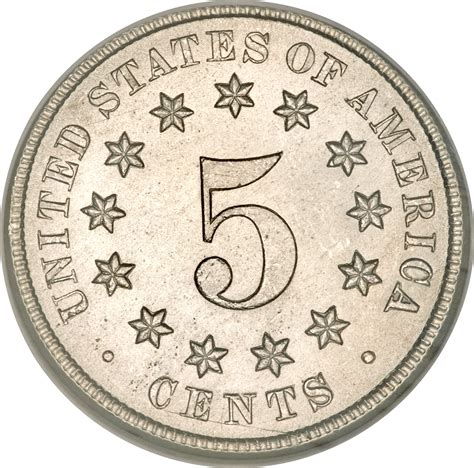 5 Cents Union Shield Without Rays United States Numista