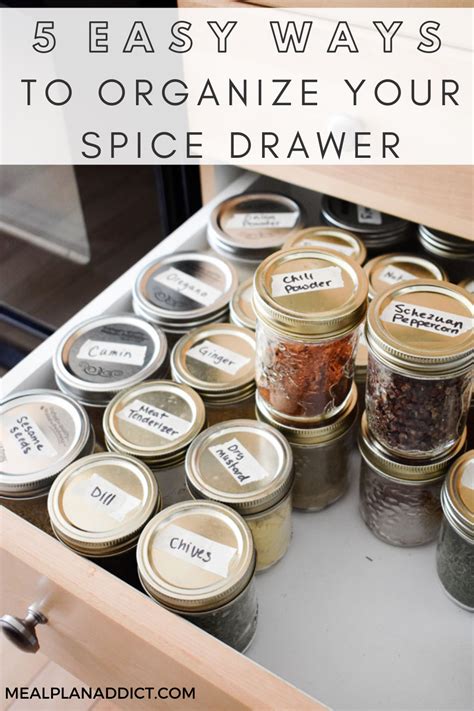 5 Easy Ways To Organize Your Spice Drawer Artofit