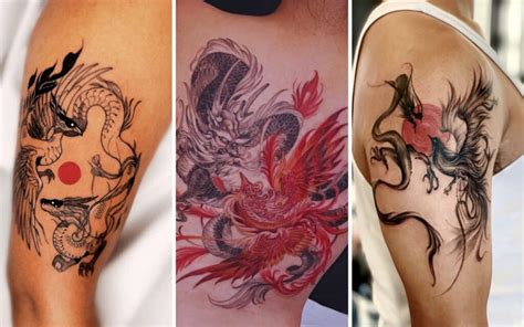 5 Gorgeous Dragon And Phoenix Tattoos To Add Harmony