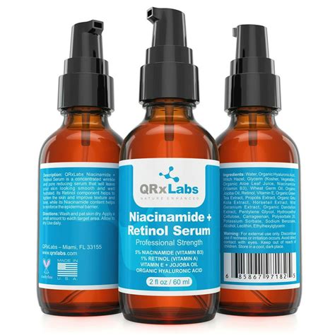 5% Niacinamide (Vitamin B3) + Retinol Serum (2 Oz) - Ultimate Anti ...