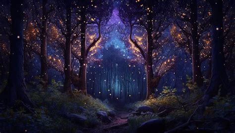 5 Night Forest Wallpaper Images Enchanted Forest Desktop Wallpaper Enchanted Night Forest