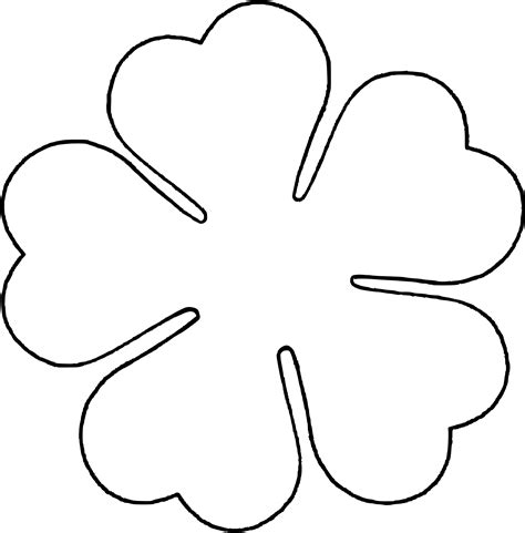 5 Petal Flower Pattern Template Clipground Flower Template Flower