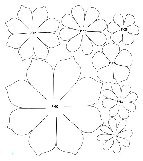 5 Petal Paper Flower Template Best Flower Site