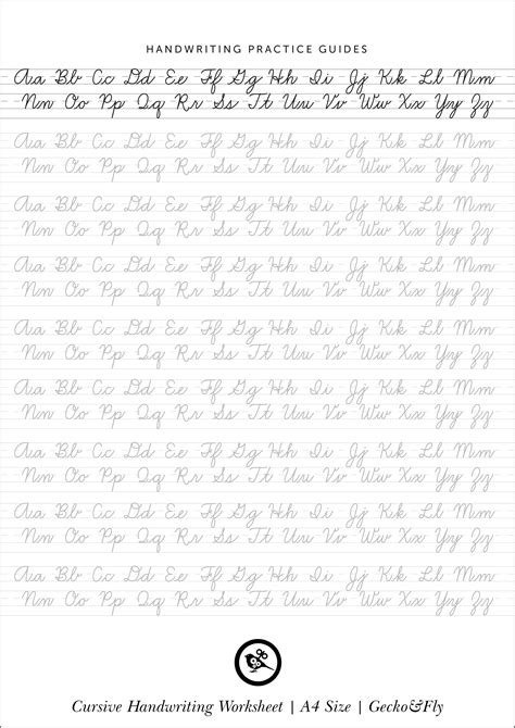 5 Printable Cursive Handwriting Worksheets For Beautiful Penmanship