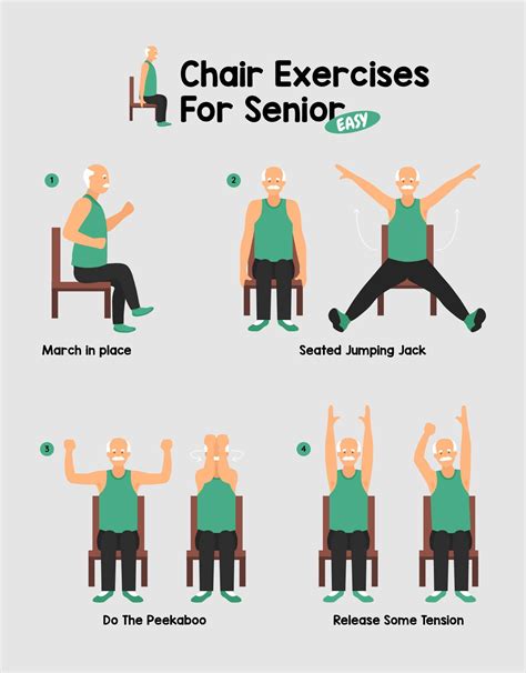 5 Seated Chair Exercises Just For Fun Chair Exercises Senior Fitness