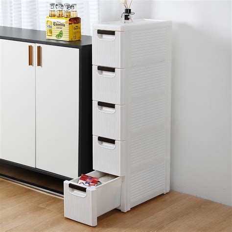 5 Tier Drawer Plastic Storage Cart With Wheels Rolling Storage Containers With Drawers Plastic