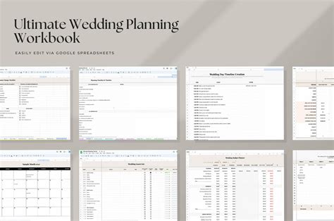 5 Wedding Planning Google Spreadsheet Templates