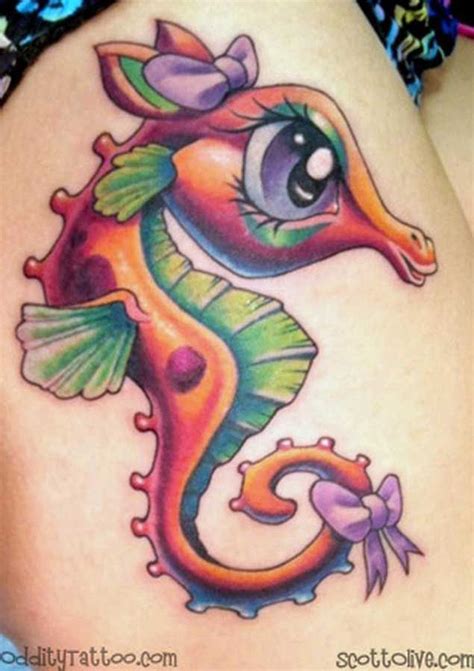 50 Adorably Cute Seahorse Tattoos Tattooblend