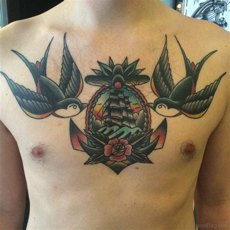 50 Beautiful Swallow Tattoos On Chest Tattoo Designs Tattoosbag Com