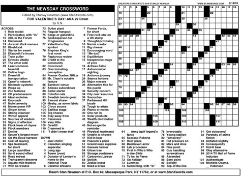 50 Best Ideas For Coloring Printable Newsday Sunday Crossword Puzzles