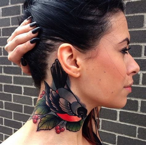 50 Best Neck Tattoo Ideas For Girls 2015