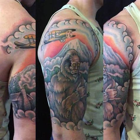 50 Bigfoot Tattoo Designs For Men Mythological Creature Ink Ideas