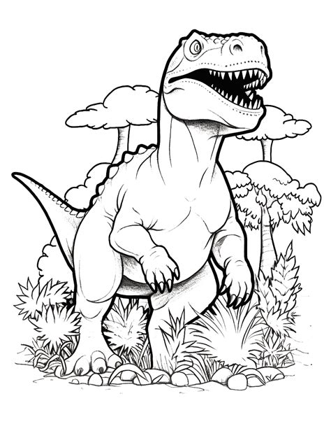 50 Dinosaur Coloring Pages Printable Fun Sheets