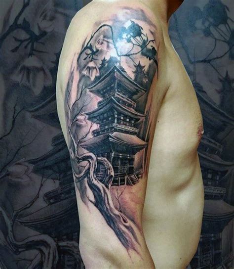 50 Epic Japanese Temple Tattoo Designs For Men 2024 Guide Temple