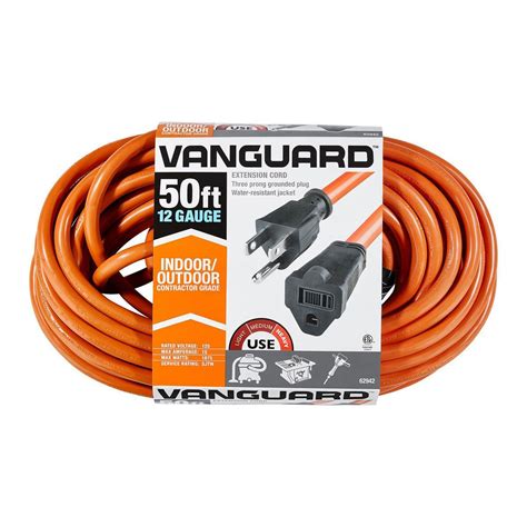 50 Ft X 12 3 Gauge Outdoor Extension Cord Orange Diy Home