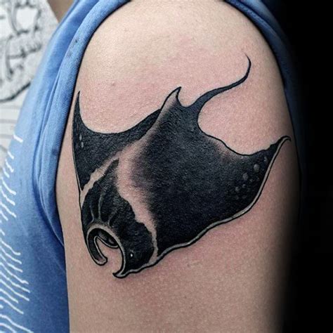 50 Manta Ray Tattoo Designs For Men Oceanic Ink Ideas